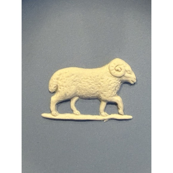 Wedgwood Blue Jasperware Ram Mini Plate Plaque Made in England 4" - Picture 5 of 5